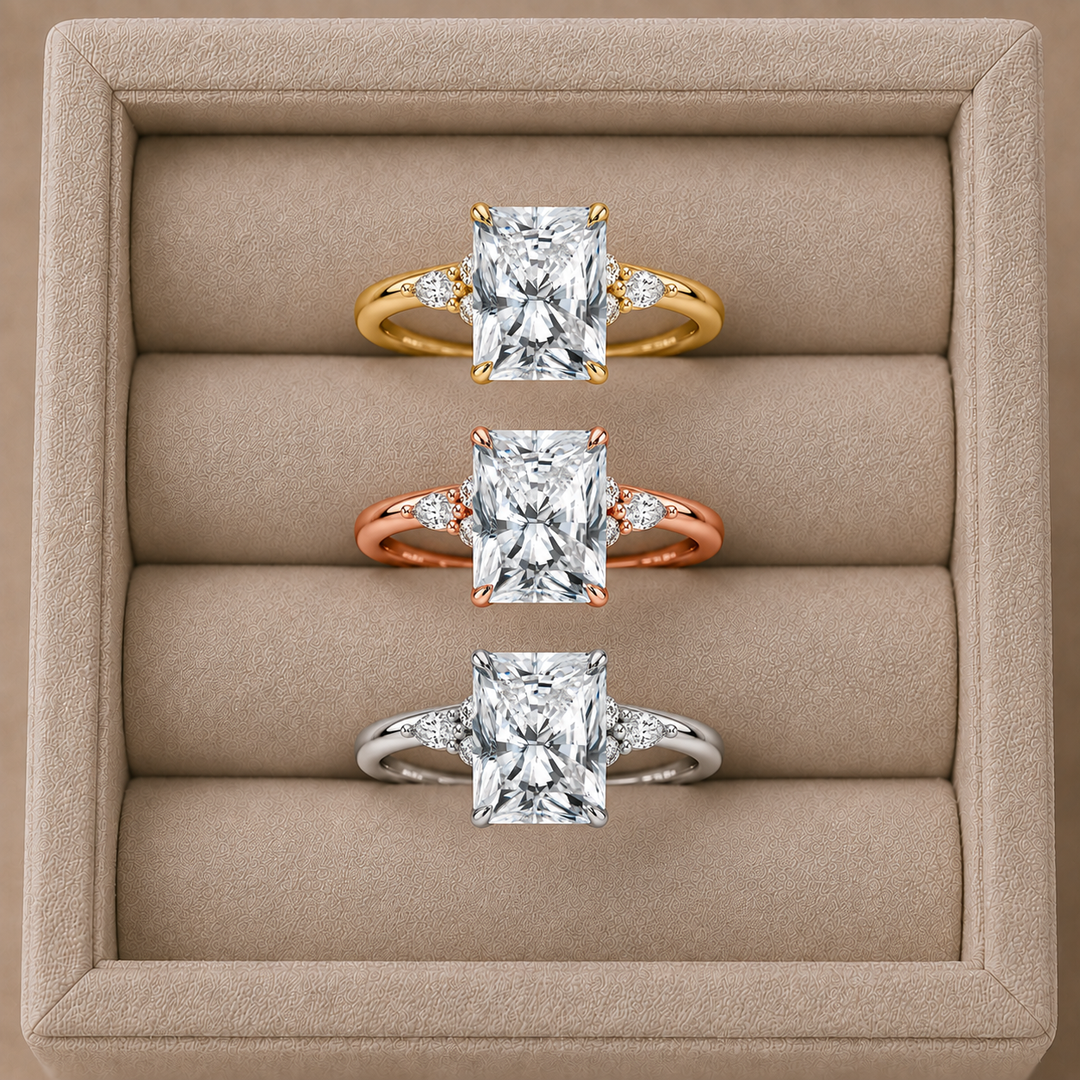 Accents Triology Engagement Ring in Silver