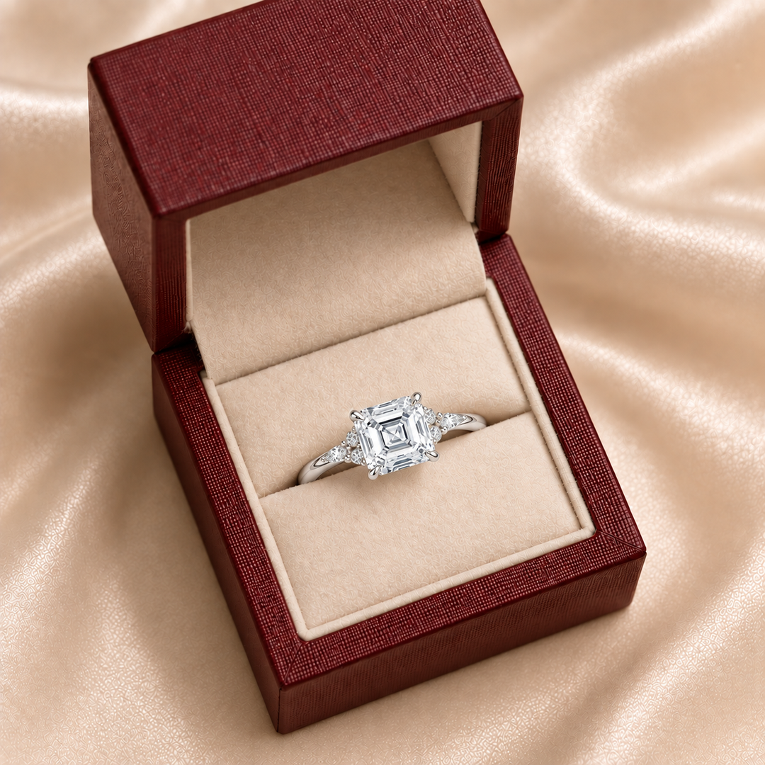 Accents Triology Engagement Ring in Silver