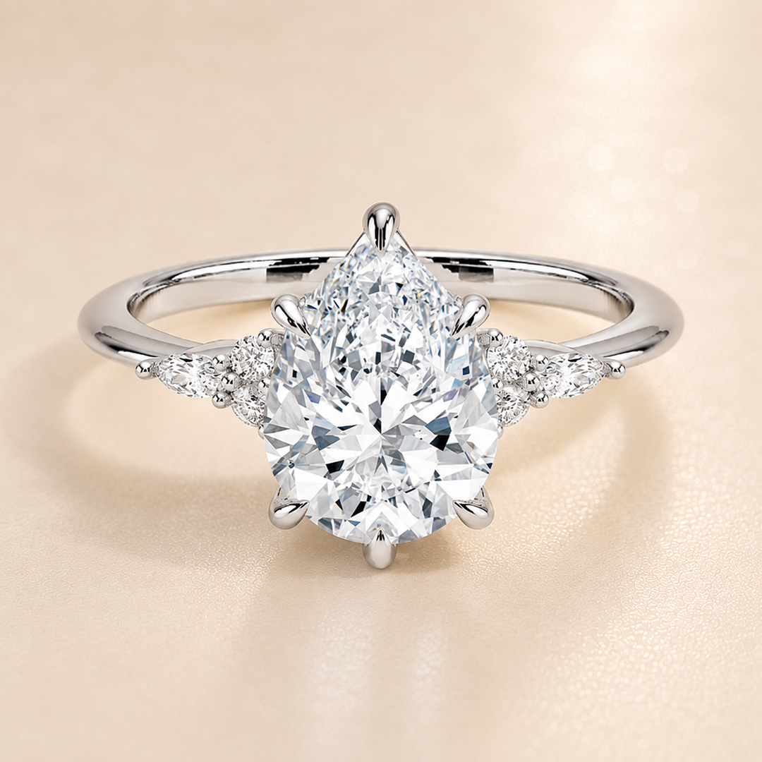 Accents Triology Engagement Ring in Silver