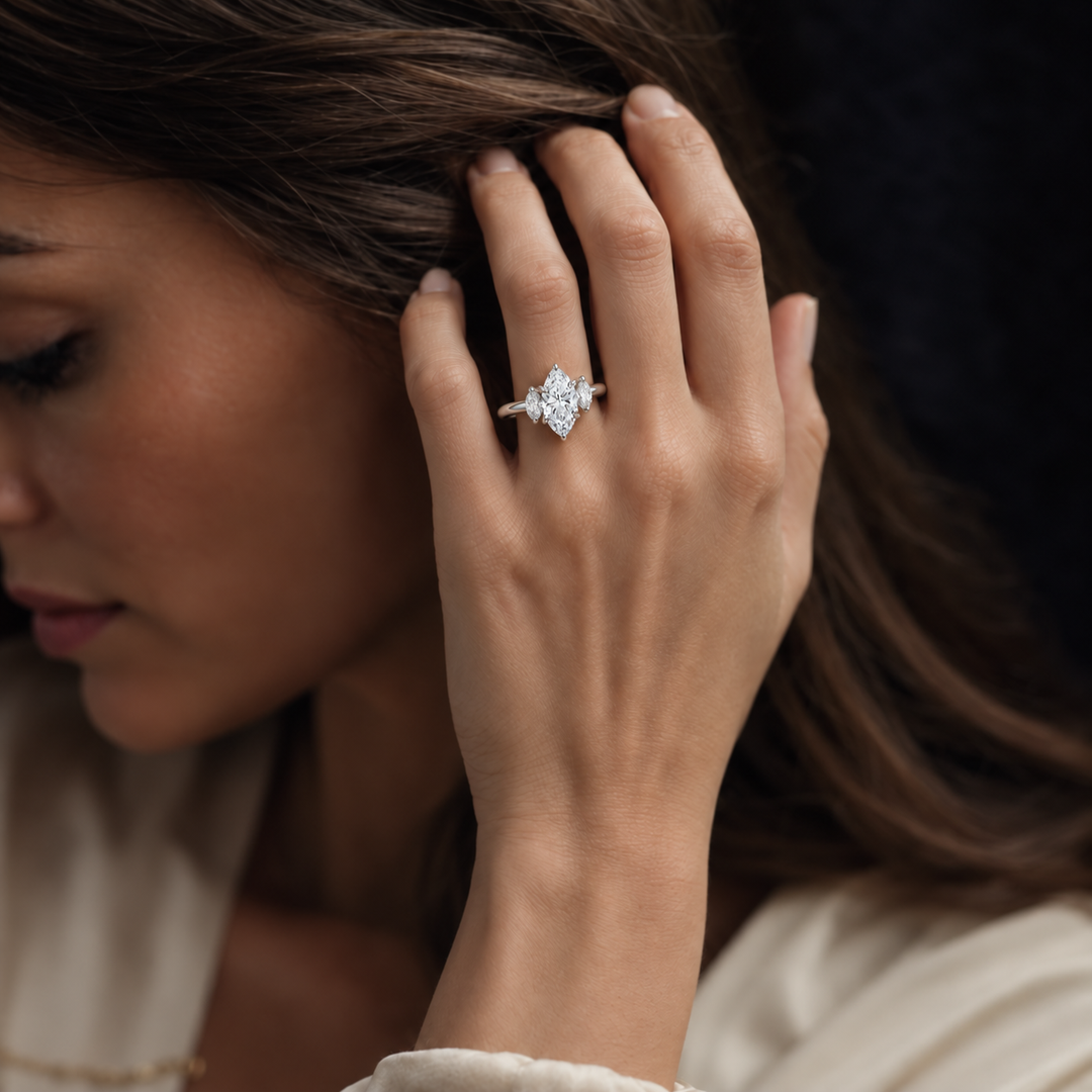 Triology Ring in White Gold