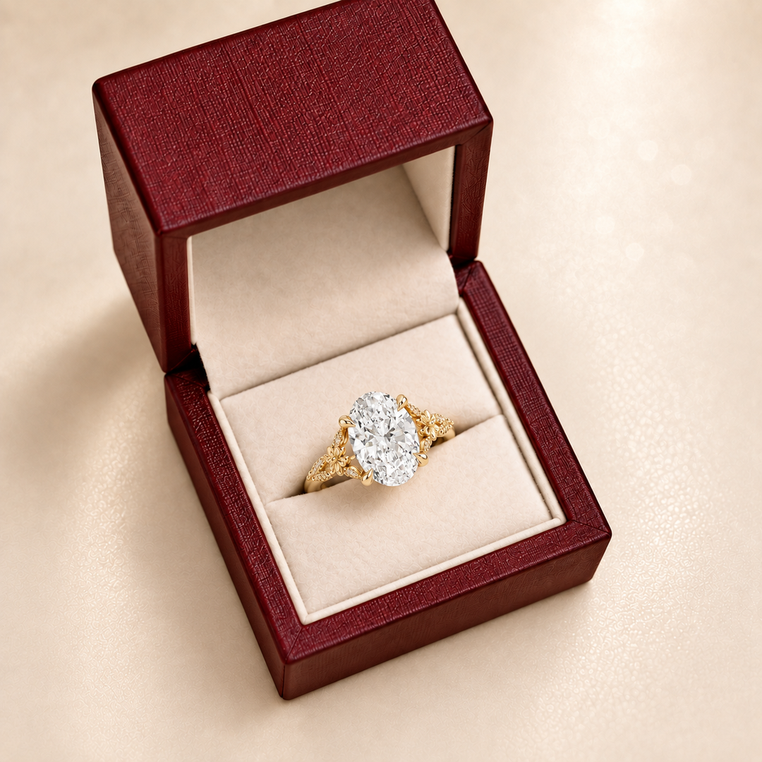 Vintage Diamond Engagement Ring in Gold