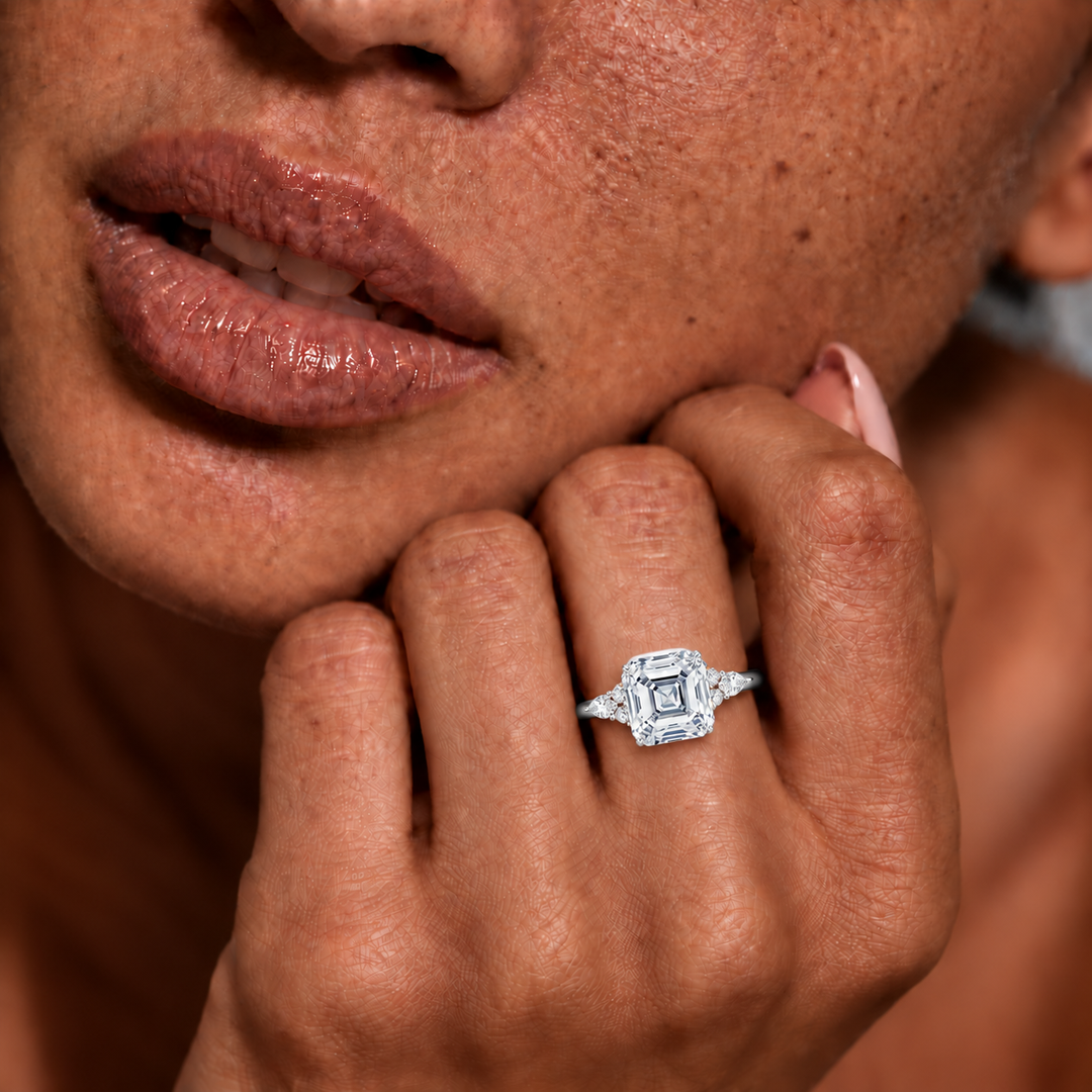 Accents Triology Engagement Ring in Silver