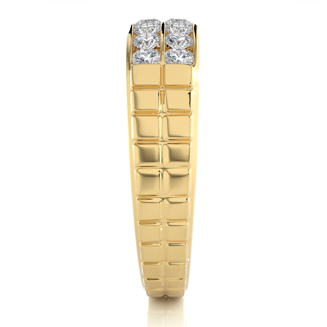 Dual Row Channel Set Ring