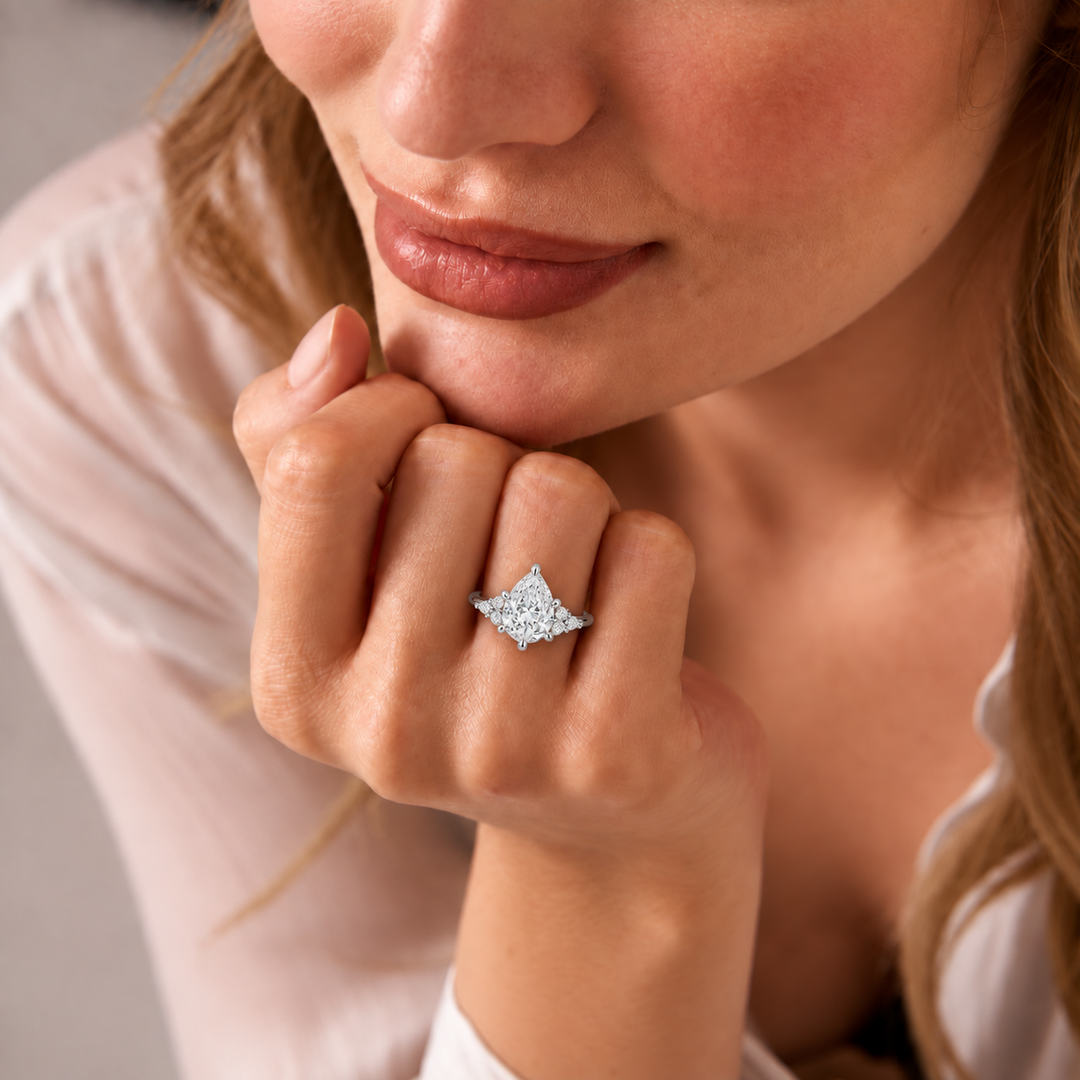 Accents Triology Engagement Ring in Silver