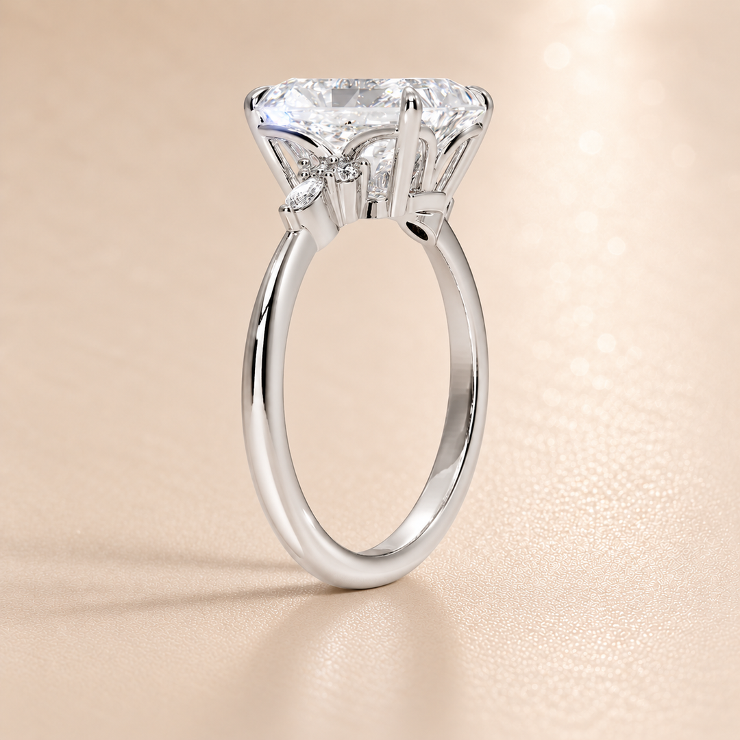 Accents Triology Engagement Ring in Silver
