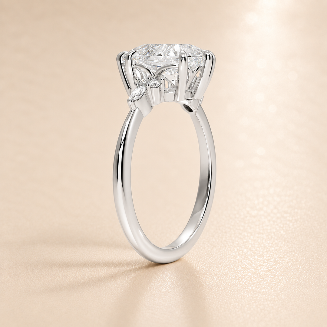 Accents Triology Engagement Ring in Silver