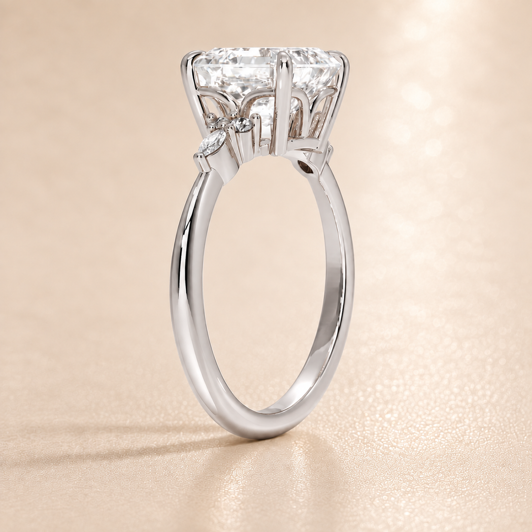 Accents Triology Engagement Ring in Silver