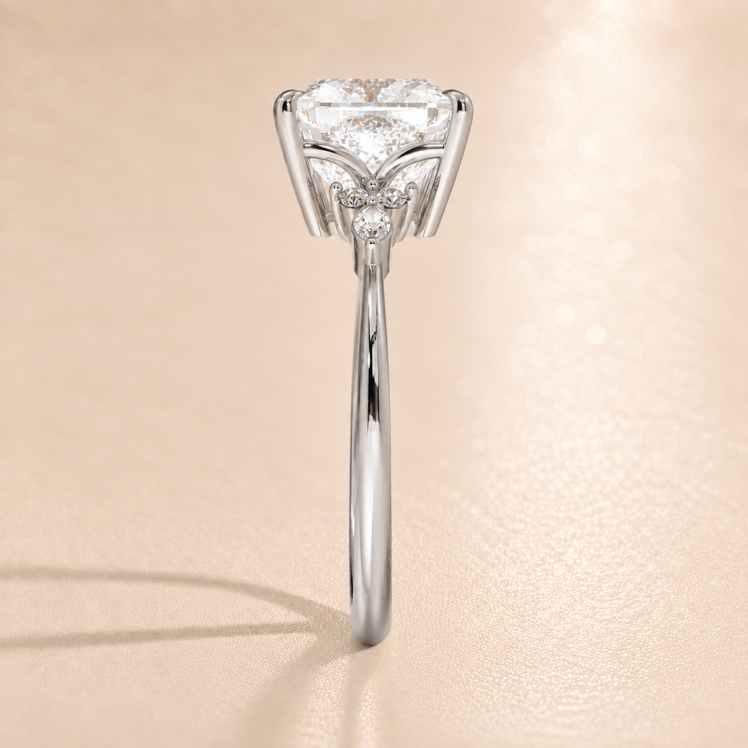 Accents Triology Engagement Ring in Silver