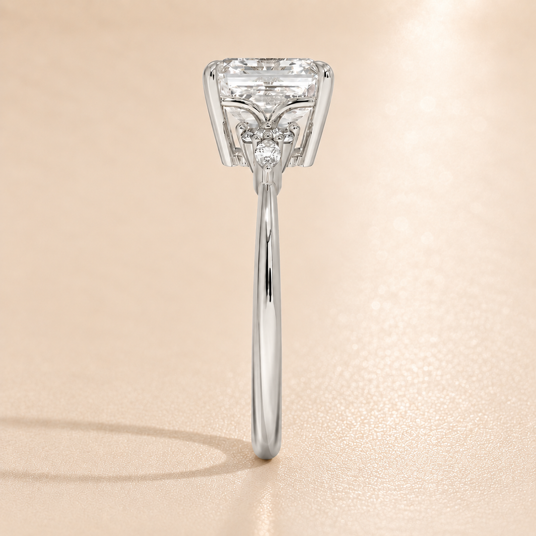 Accents Triology Engagement Ring in Silver