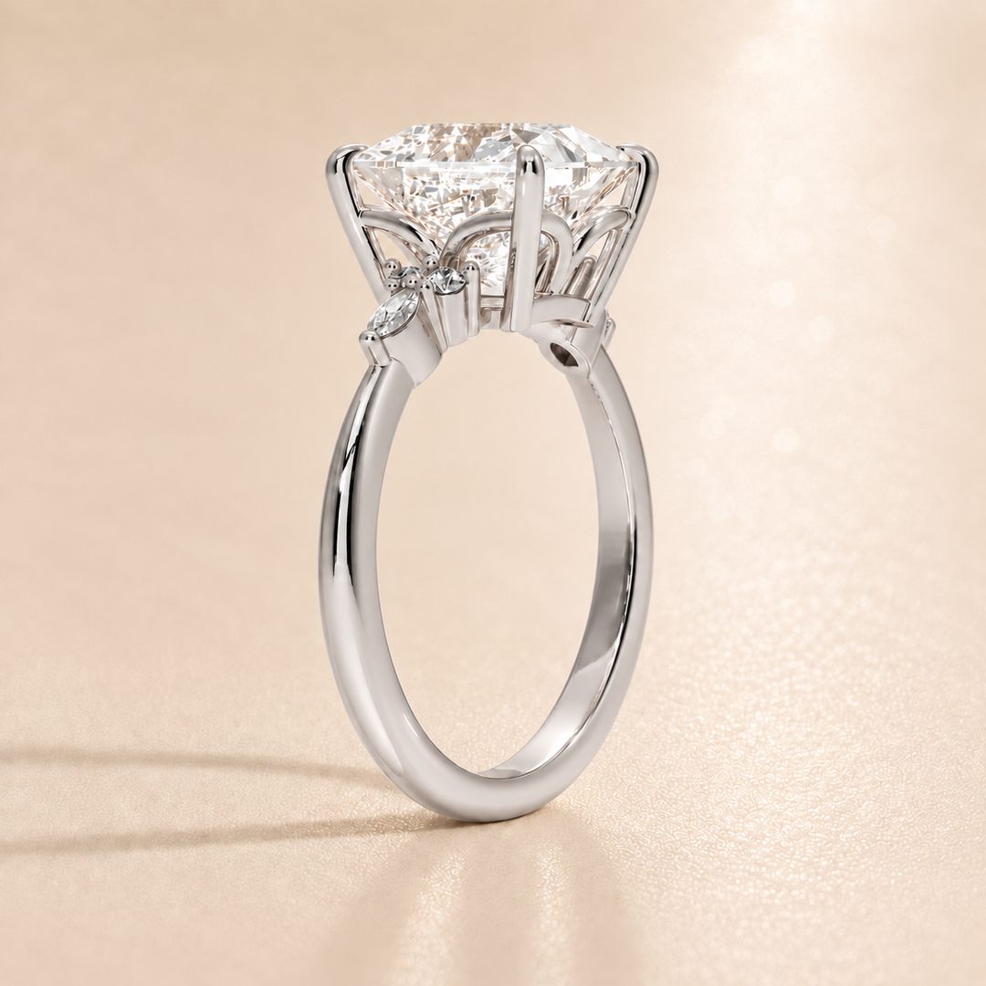 Accents Triology Engagement Ring in Silver