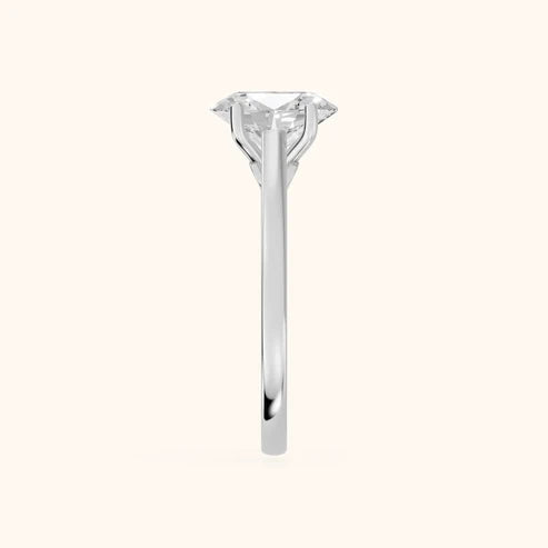 Iris Vintage Oval Diamond Engagement Ring in Silver