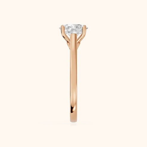 Iris Vintage Cushion Diamond Engagement Ring in Rose Gold