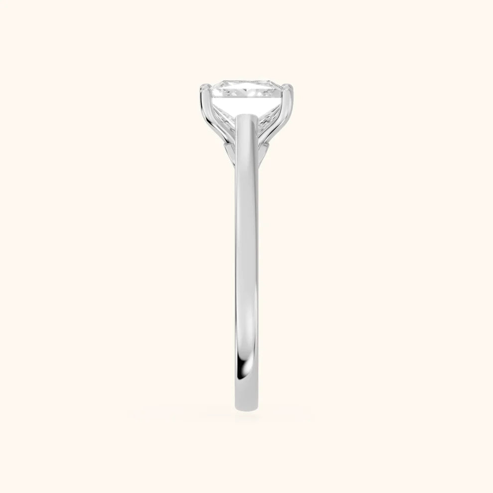 Iris Vintage Princess Diamond Engagement Ring in White Gold