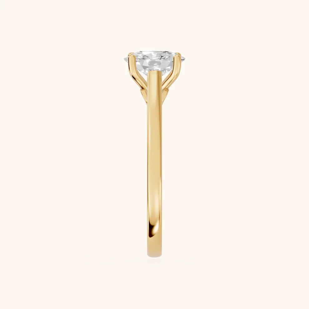 Iris Vintage Cushion Diamond Engagement Ring in Yellow Gold