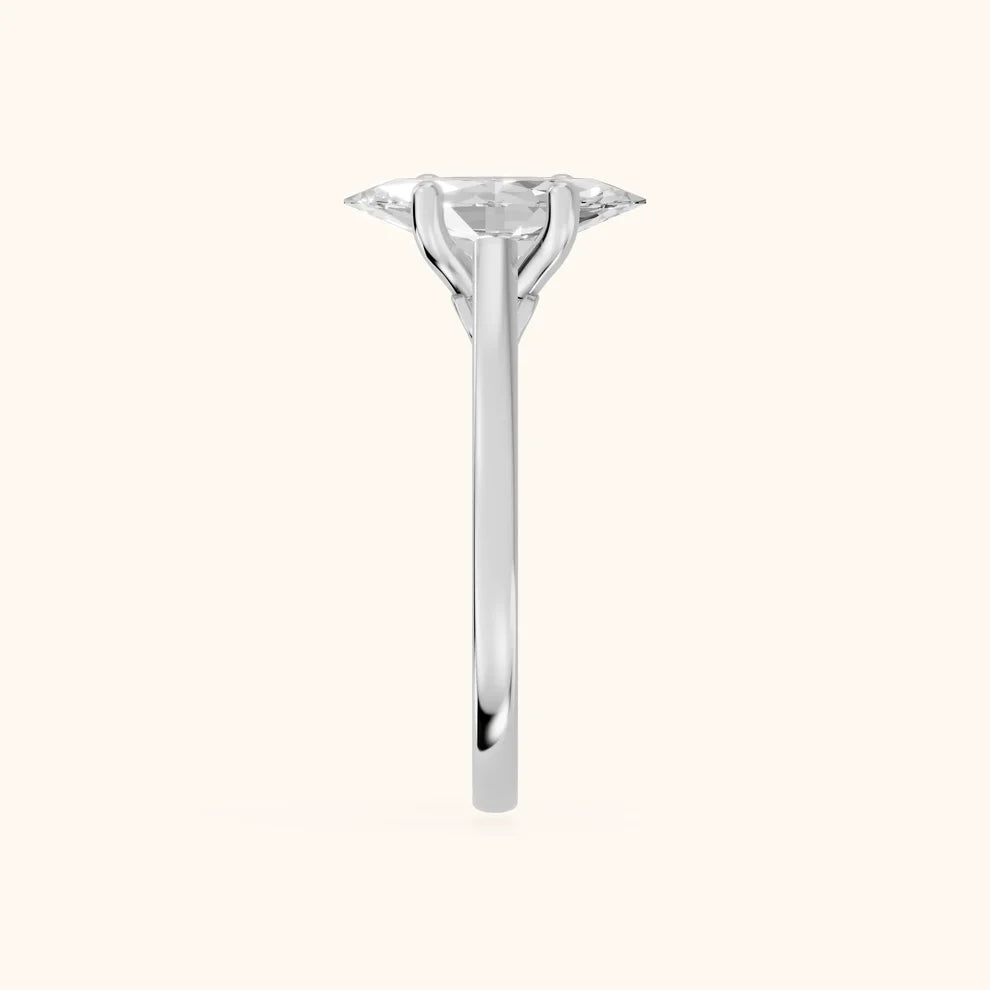 Iris Vintage Marquise Diamond Engagement Ring in Platinum