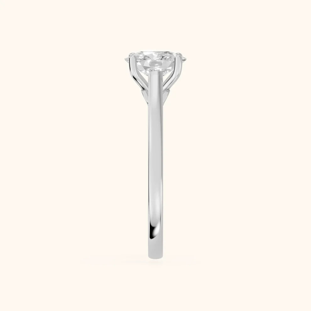 Iris Vintage Cushion Diamond Engagement Ring in White Gold