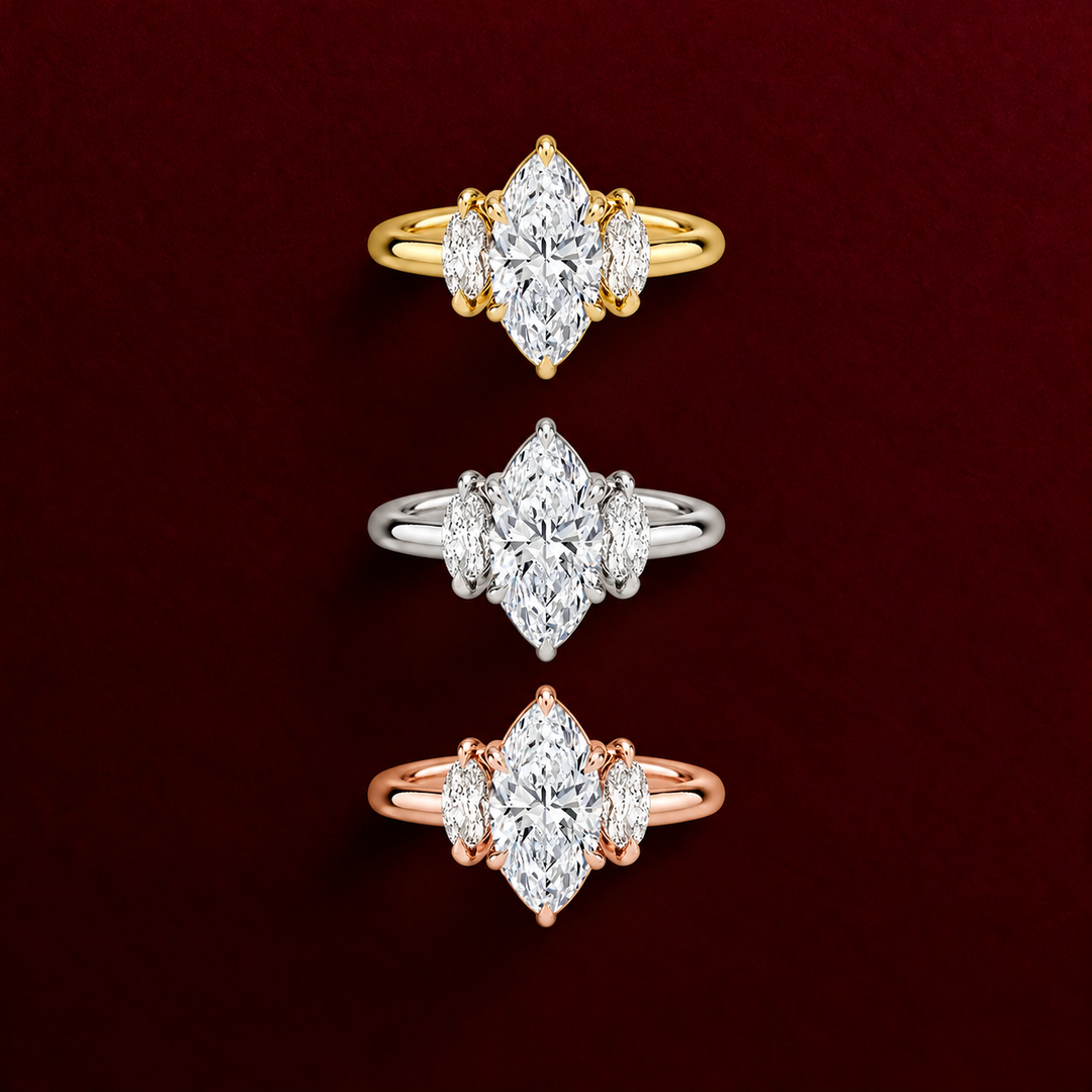 Triology Ring in White Gold