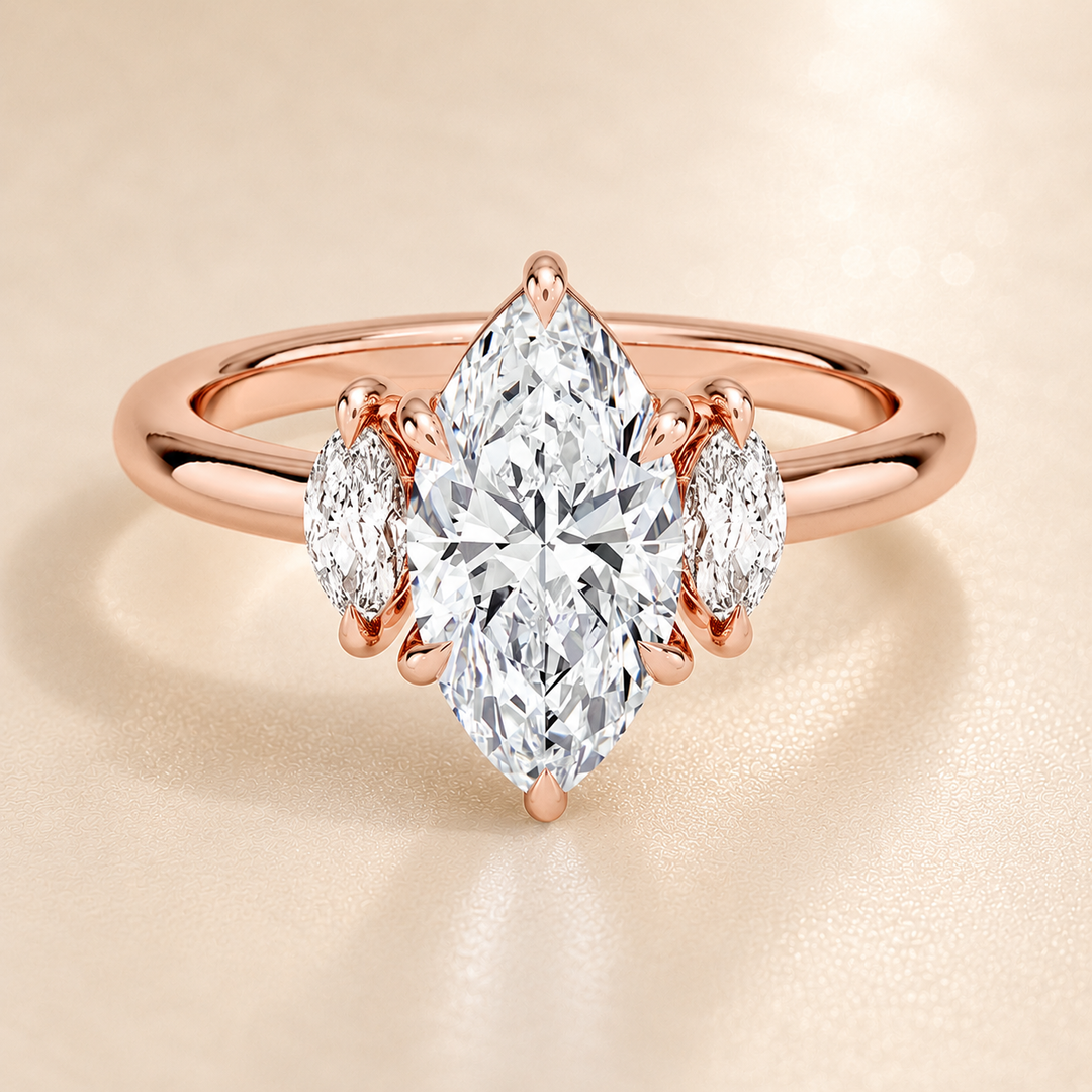 Triology Ring in Rose Gold
