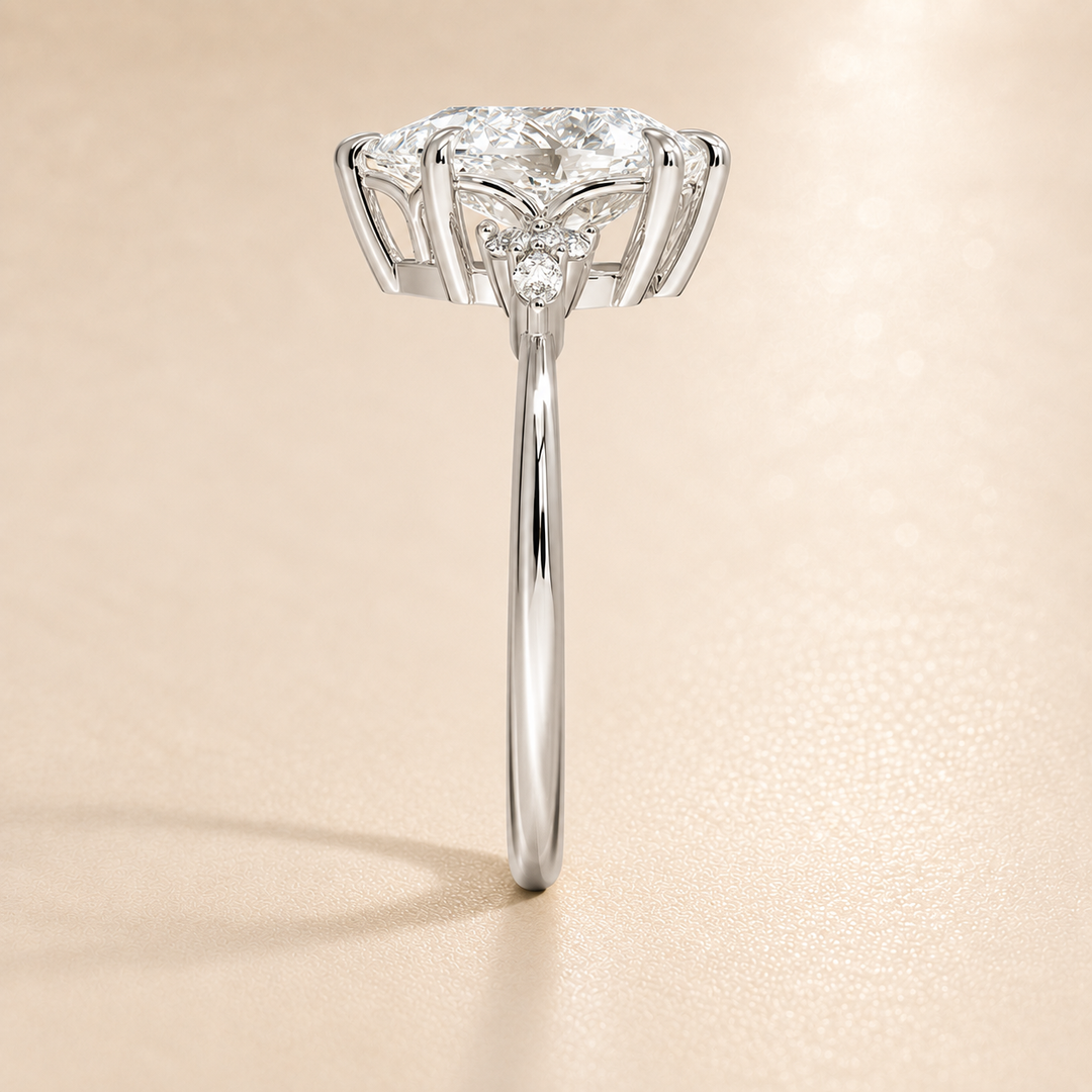 Accents Triology Engagement Ring in Silver