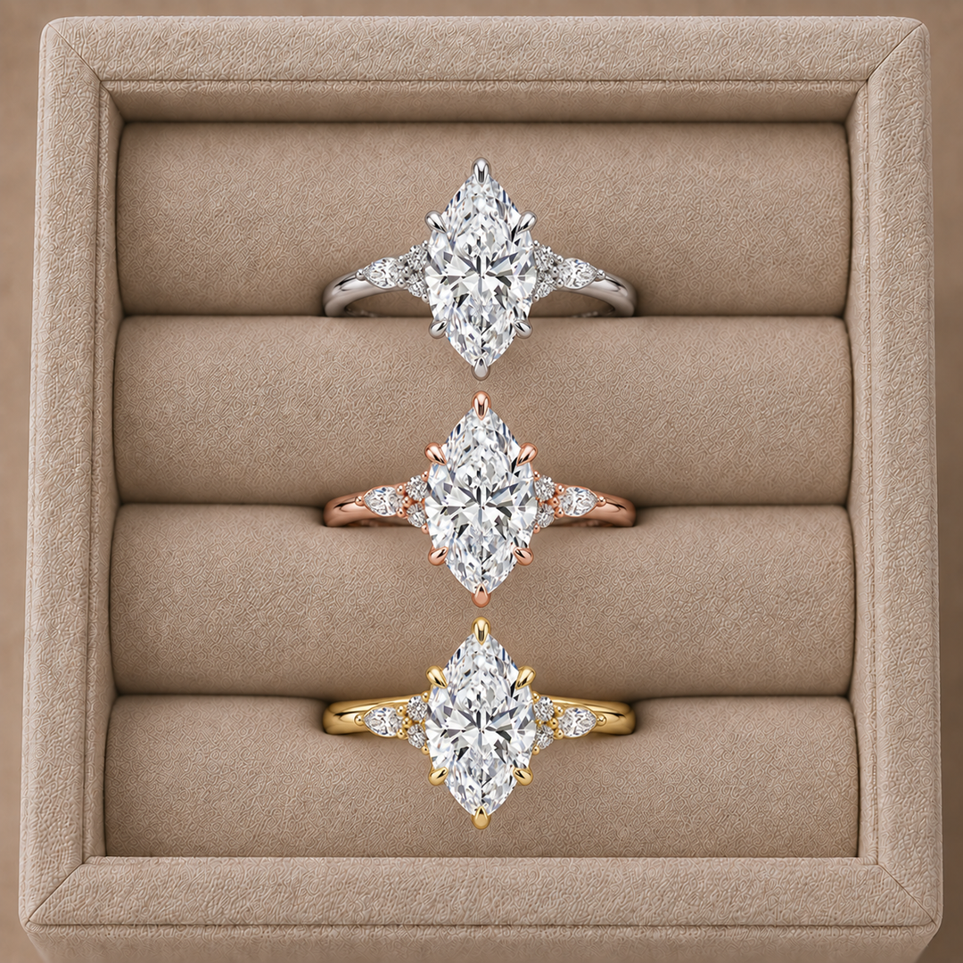 Accents Triology Engagement Ring in Silver