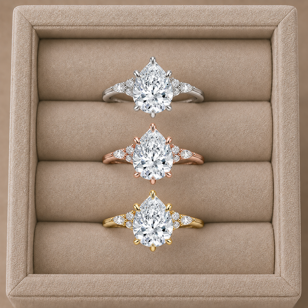 Accents Triology Engagement Ring in Silver