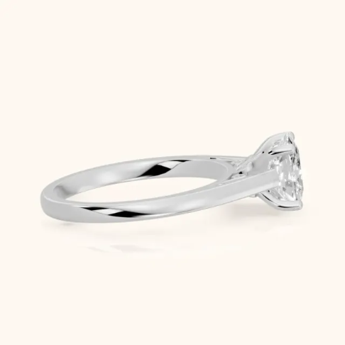 Iris Vintage Cushion Diamond Engagement Ring in White Gold