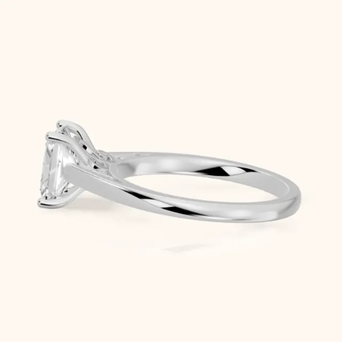 Iris Vintage Radiant Diamond Engagement Ring in White Gold