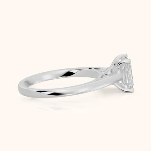 Iris Vintage Radiant Diamond Engagement Ring in Platinum