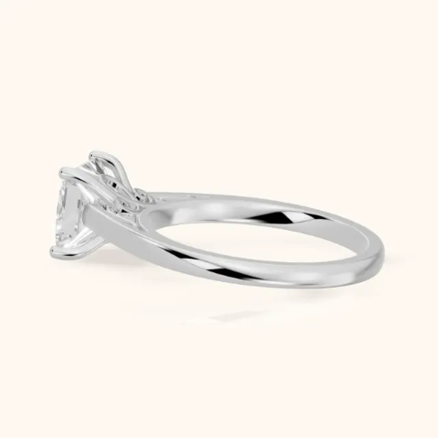 Iris Vintage Princess Diamond Engagement Ring in Platinum