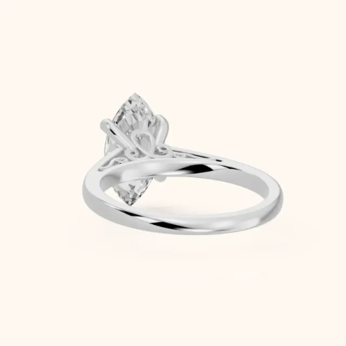 Iris Vintage Marquise Diamond Engagement Ring in Platinum