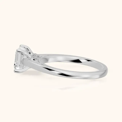 Iris Vintage Asscher Diamond Engagement Ring in Platinum