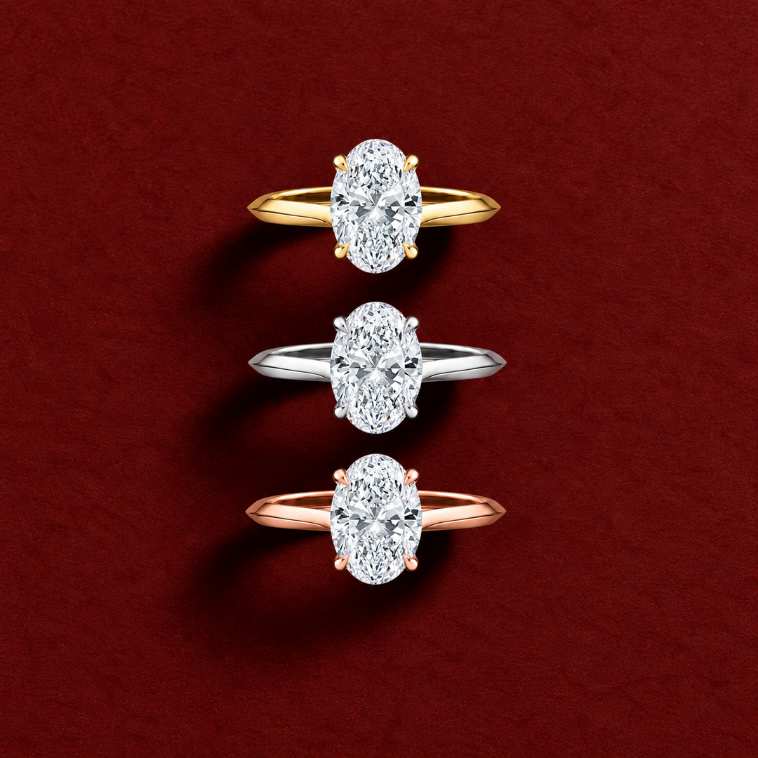 Knife Edge Solitaire Ring in Silver