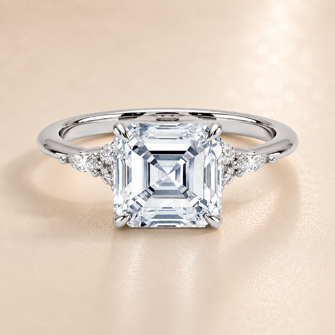Accents Triology Engagement Ring in Silver