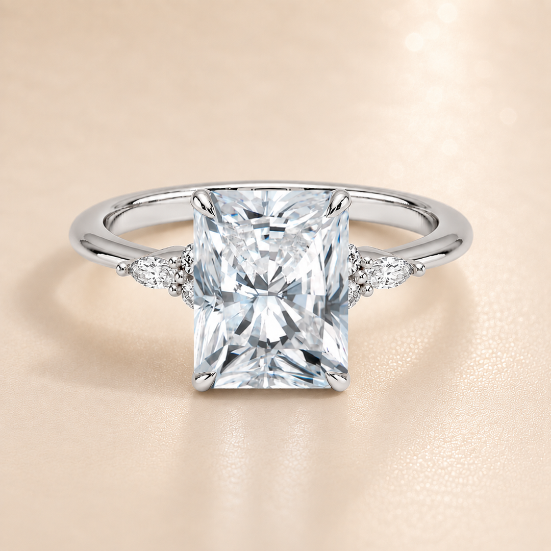 Accents Triology Engagement Ring in Silver